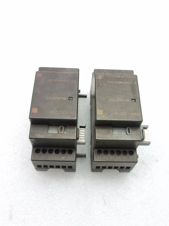 Lot of 2 Pcs Siemens 6ED1055-1MB00-0BA1 DM8 12/24R Expansion Module (Tested)